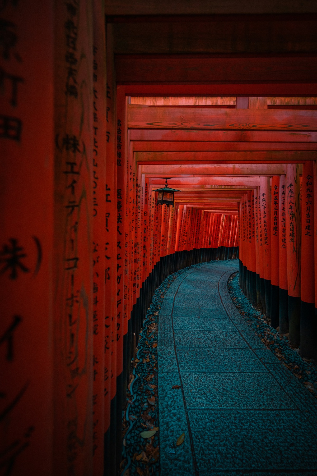 Vermillion torii gates of Fushimi Inari