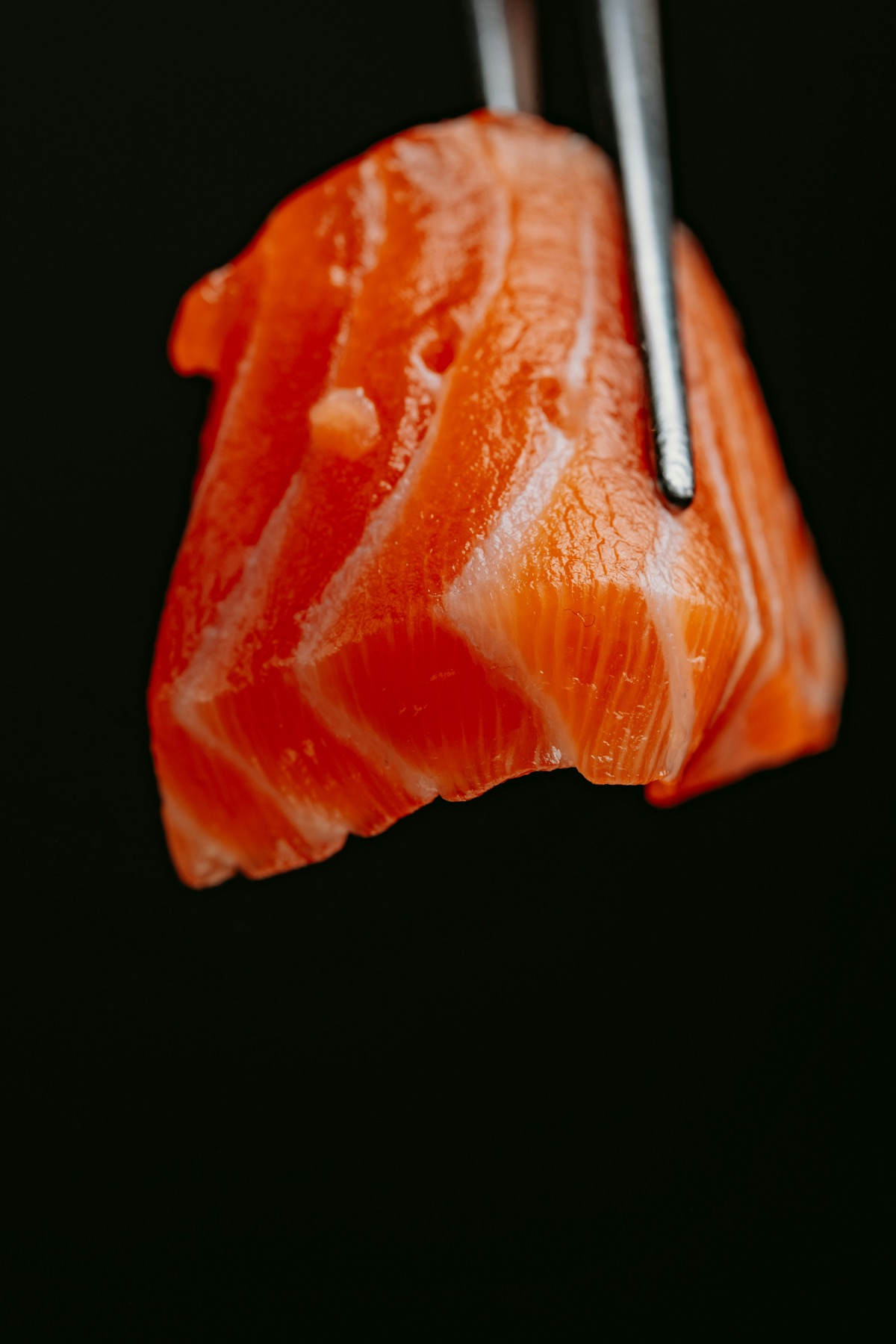 Salmon sashimi close up